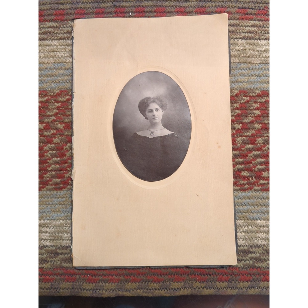 Rare Antique Photo Victorian Portrait Young Woman Cabinet Card 6x9
